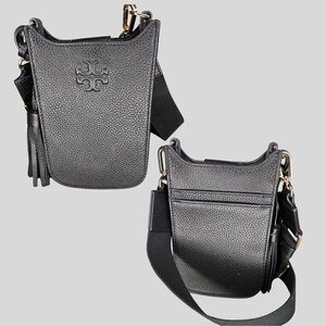 Tory Burch Black Pebbled Crossbody Bag